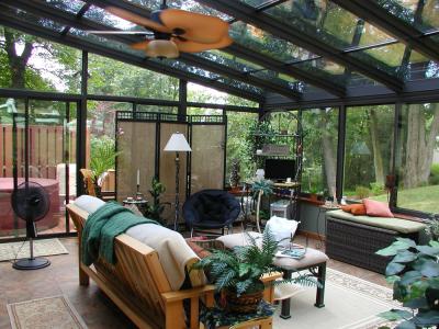China UV Resistant   Modern Glass Roof Sunroom  Versatile Outdoor Structure for sale