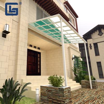 China Powder Coated Aluminum Patio Pergola Wall Mounted Grey With 800mm Roof for sale
