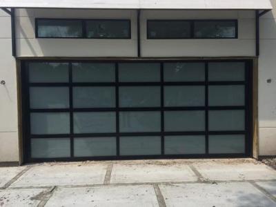 China Capa anodizada 1.2m m eléctrica de la puerta de arriba de cristal automática del garaje 0.38PVB en venta