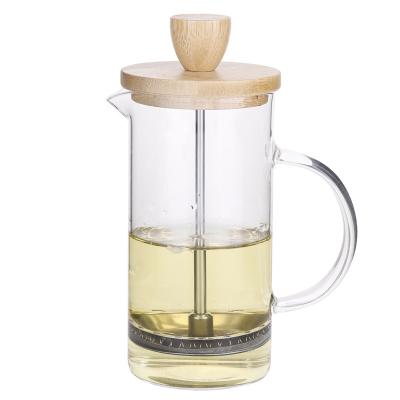 China New Styles Eco - Friendly Bamboo Glass Coffee Maker French Press Sustainable for sale