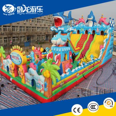 China fun inflatable bouncy jumping combo inflatable bouncer castle slide children slides for sale for sale