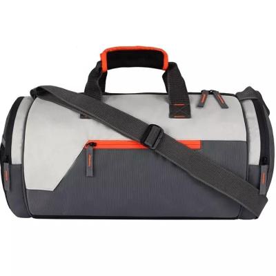 China Oxford Gym Bag With Shoe Compartment Personalized Travel Duffle Bag Round for sale