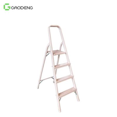 China Max Load 150 KG Aluminum Alloy Ladder Folding 4 Step Using Hight 87 CM for sale
