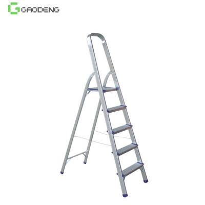 China Blue Plastic Aluminum Folding Ladder 9 Steps Using Hight 198 Cm for sale