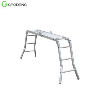 China 150KG Portable Aluminum Ladder 12 Steps 1.4mm Fold Up for sale