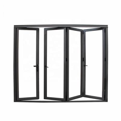 China Double Glazed Aluminum Folding Door 2.0mm Sound Insulation for sale