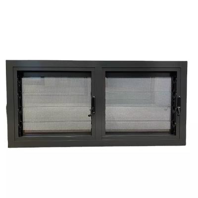 China 1.4mm Aluminium Glass Louvers Window 80mm Powder Coated for sale