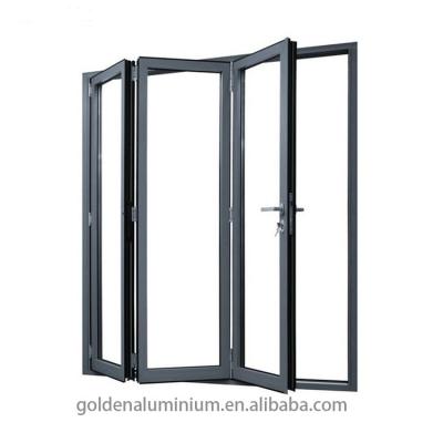 China Commercial Patio Aluminum Folding Door Double Tempered Glass for sale