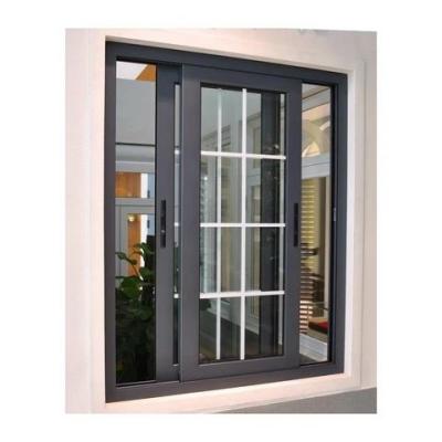 China Double Aluminum Frame Sliding Glass Window Soundproof for sale