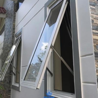 China Residential Aluminum Awning Window Double Tempered Glass Vertical for sale