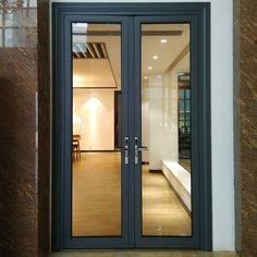 China Hollow Glass Aluminum Hinged Door Sound Insulation for sale