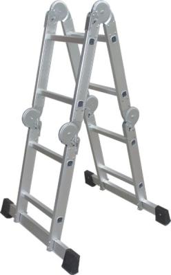 China Folding 4 Step Aluminum Ladder 1.2-1.7mm 100-150KG for sale
