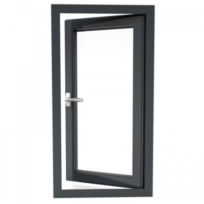 China Double Glazed Black Aluminium Casement Windows ISO9001 for sale