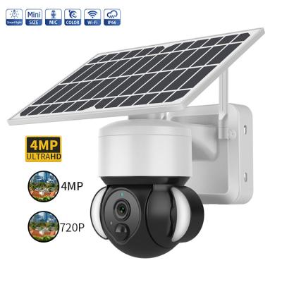 China Dome Surveillance 4G Solar Camera Grey White Black Color With Built In Battery Power for sale
