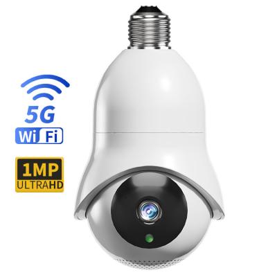 China Wireless 5G Indoor Light Bulb Camera , Panoramic Smart Dome Camera With App Control for sale