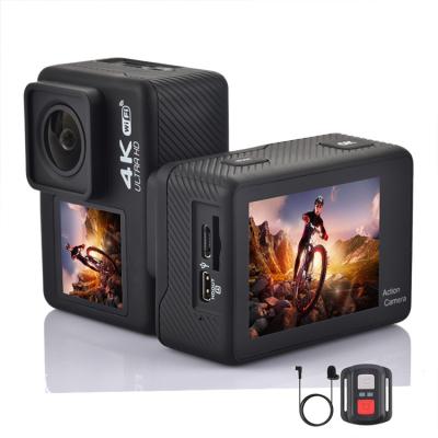 China Outdoor Waterproof Action Camera , Dual Color Screen 4k Ultra HD Sports Camera for sale