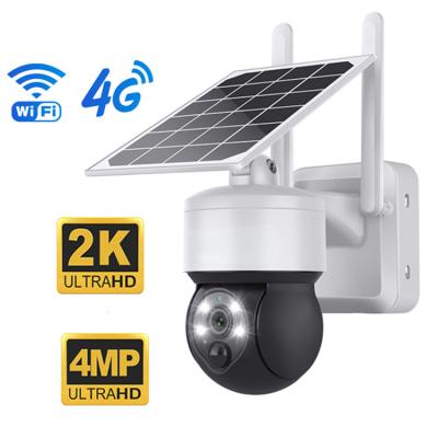 China Mini Size Solar Powered CCTV Security Cameras With 12000MA Batteries for sale