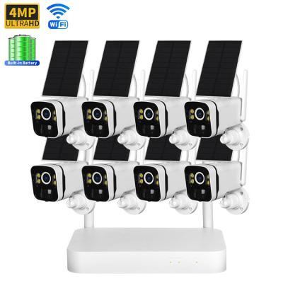 China 4MP Security Camera System Surveillance Battery Powered With Solar Panels for sale