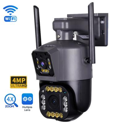 China Auto tipo exterior de seguimento do zumbido 4MP Smart Security Dome da câmera 4X de PTZ à venda