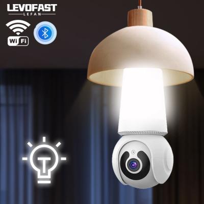China WIFI Dual Light Source E27 Lamp Holder Security Camera Two-Way Audio Light Bulb Camera for sale