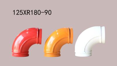 China Double Bend Pipe 125*R180-90 Pump truck elbow concrete transfer pump pipe for sale