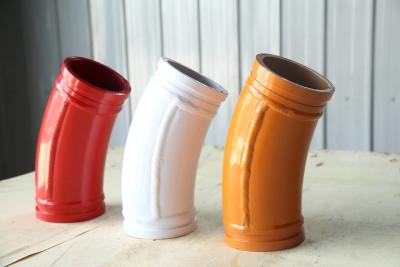 China 125*R460-30 Red White Orange Color Double Wear-resistant Material End elbow for Pump Trucks for sale