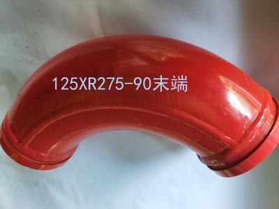 China 13759028 Rotfarbe End Ellenbogen 125*R275-90 für Betonpumpe zu verkaufen