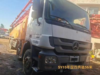 China 2015 Used Sany 56m Concrete Pump Mixer Truck Mounted for sale