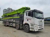 Quality 37 Meter FAW Used Concrete Pump Truck Boom 2018Year White Green for sale