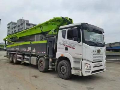 China 37 Meter FAW Used Concrete Pump Truck Boom 2018Year White Green for sale