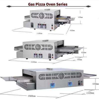 China 18 Inches Gas Burner Industrial Automatic BBQ Conveyor Pizza Oven for sale