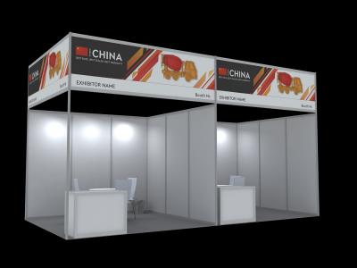 China Octanorm 3x3M standard exhibition stand，vitrine dexposition aluminium,Shell scheme booth en venta