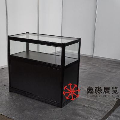 China Aluminum Foldable Showcase, rentable foding cabinet for display, exhibition foding glass+aluminum+MDF panel showcase for sale