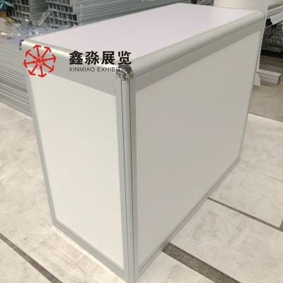 China Foldable aluminum front desk of 3X3M exhibition booth, New coming exhibition folding desk for sale