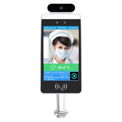 China Non Contact 8 inch Android Infrared AI Face Recognition Thermometer Detection Device for sale