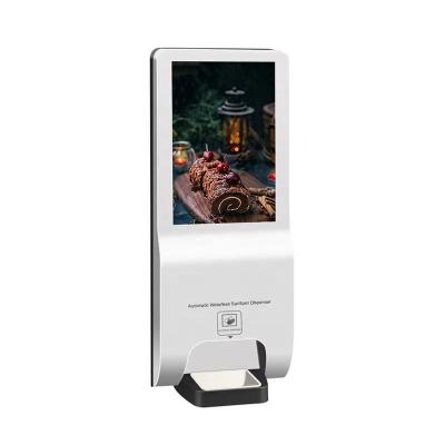 China Floor Standing Digital Signage 21.5'' Touchless Hand Sanitizer Dispenser Display for sale