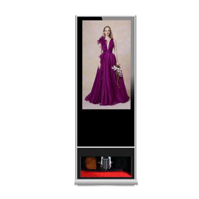 China Lcd Elevator Digital Signage Advertising Display With Shoe Shinning Cleaning Kiosk for sale