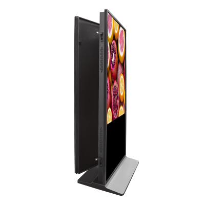 China Indoor Dual Touch Screen 55 Inch Digital Signage Dispaly Floor Standing Kiosk for sale