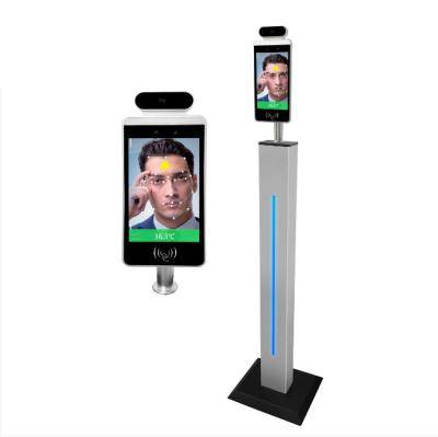 China 8 Inch Infrared LCD Body Temperature Measurement Kiosk With Face Recognition for sale