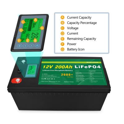 China Preços de fábrica 12V/24V/36V 200Ah Lifepo4 Bateria Sistema de armazenamento solar Bateria de íons de lítio para painel solar em casa à venda