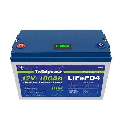 Chine Lifepo4 12v 100ah Lithium Fer Phosphate Batterie Vélo Électrique Chariots De Golf Bateaux à vendre