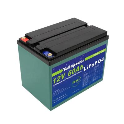 Chine Accueil Solaire 12 Volt Lifepo4 Batterie 12v 60Ah Cycle de longue durée à vendre