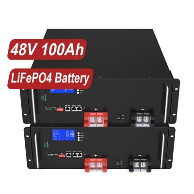 China Fabricado na China Qualidade Superior 48V 100Ah 5000+ Ciclos UPS Bateria Solar LiFePO4 à venda