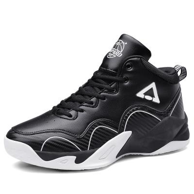 China New Men's Spring Basketball Shoes Student Lace-up Sports Shoes Large Size Non-slip Shoes for sale