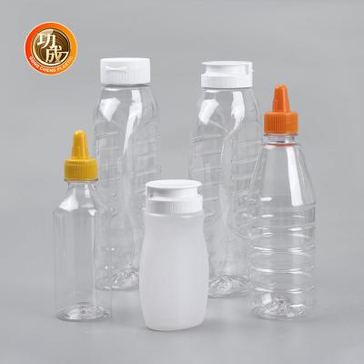 China Flip Top Plastic Squeeze Sauce Bottle For Syrup 250ml 500ml for sale