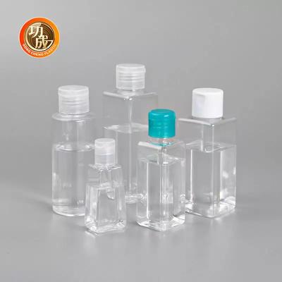 China OEM Mini Plastic Sanitizer Bottle PCR PLA Travel Size Hand Sanitizer Bottle With Silicone Holder for sale