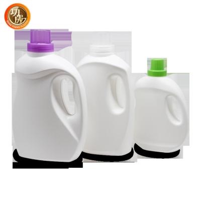 China Custom 2l Liquid Laundry Detergent Bottle Empty PE Plastic Detergent Container for sale