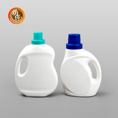 China 1.5 Liter Empty Laundry Detergent Jugs 1500ml Plastic HDPE Bottle For Liquid Detergent for sale