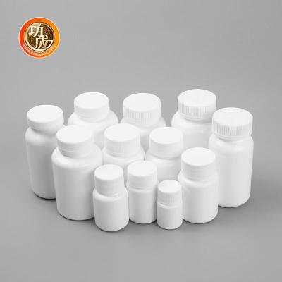 China Custom Food Grade Plastic Pill Bottle Screw Cap HDPE Medicine Bottle for sale