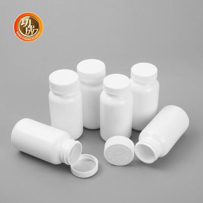 China Round White HDPE Capsule Bottle 100ml 150ml 200ml Prescription Pill Containers for sale